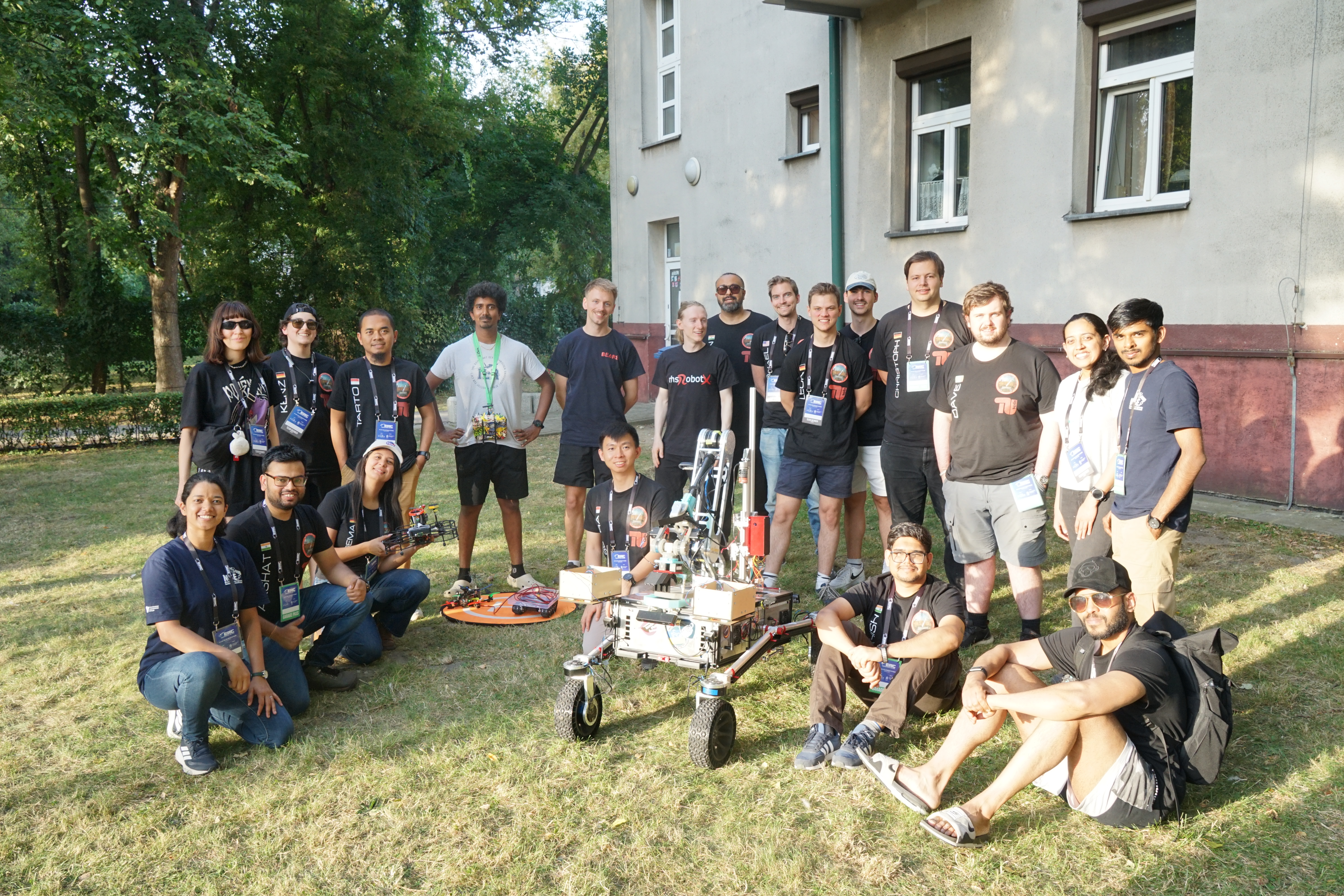 Group Rover in competition field